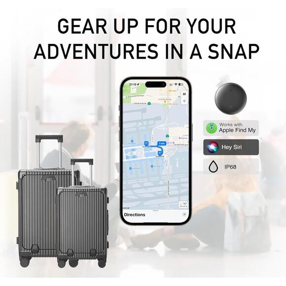 Air Tracker Tags-2 Pack | Smart Tracker Works with Apple Find My App(iOS Only) - Picture 7 of 7